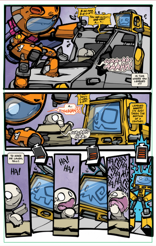 Comic page — Kit teaching Nate to laugh