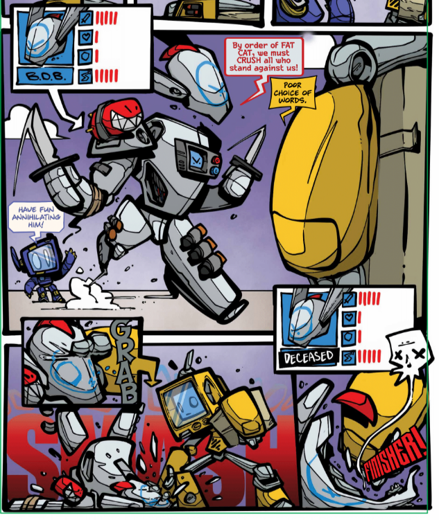 Comic page — B.D.B. combat sequence